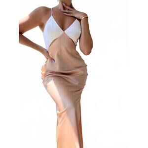 pink maxi dress with puff sleeves Mitra Maxi Dress